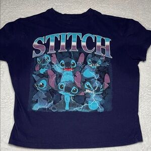 Disney Navy Blue Stitch Group Graphic Tee